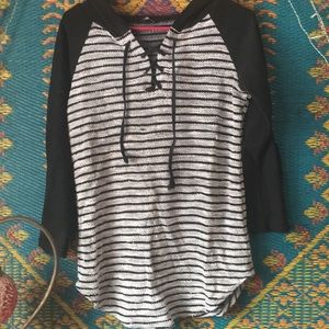 Beach 3/4 sleeve cover up with hood